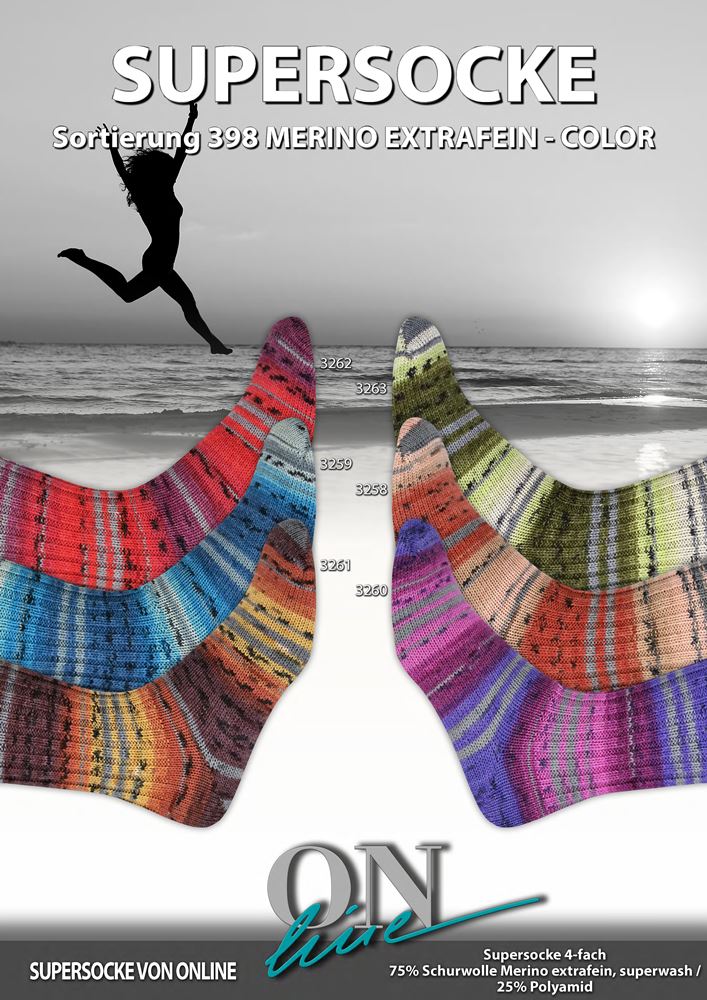 Supersocke 100 Merino Extrafein Color